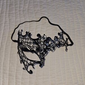 Elegant Black Metal Masquerade Mask